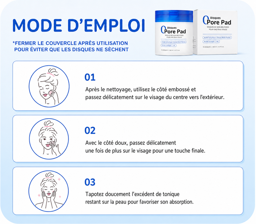 Disques Pore — Soin Exfoliant AHA · BHA · PHA (70 disques)