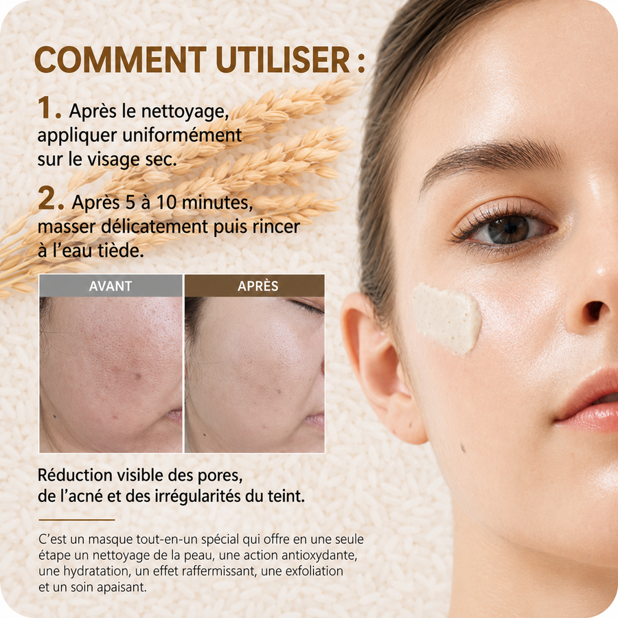 Masque Éclat Hydratant au Riz & au Miel