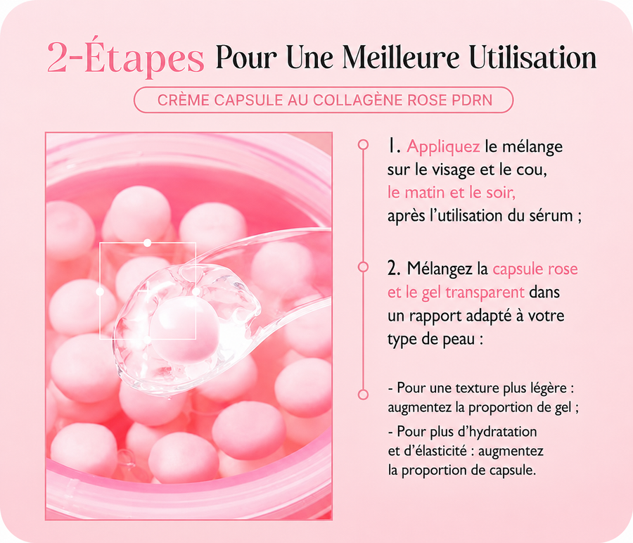 Crème Capsule au Collagène Rose PDRN