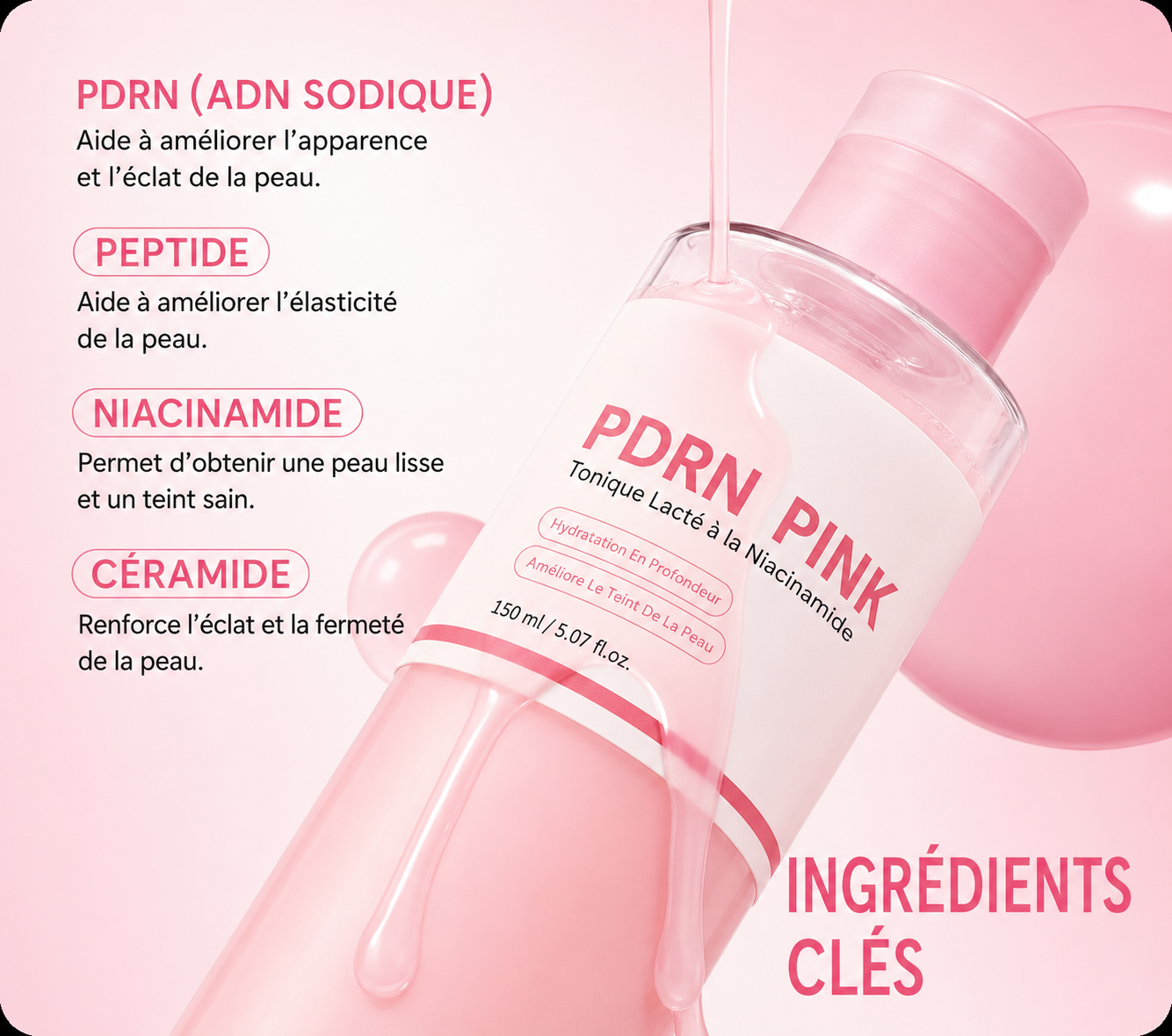 Tonique Lacté PDRN Pink à la Niacinamide