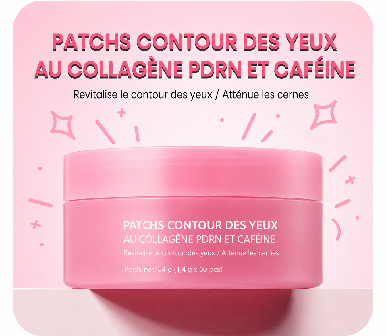 Patchs Contour des Yeux au Collagène PDRN & Caféine (60 patchs)