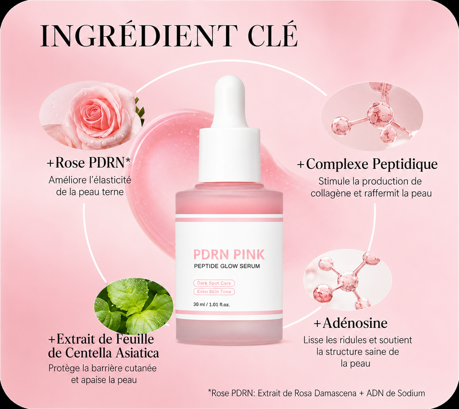 PDRN Rose — Sérum Éclat Peptidique