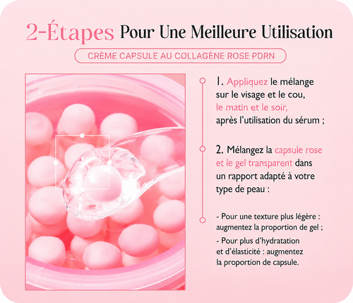 Crème Capsule au Collagène Rose PDRN
