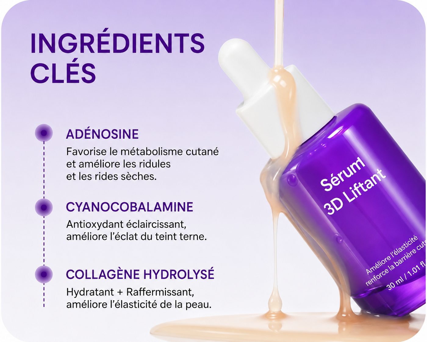 Sérum 3D Liftant — Fermeté & Élasticité
