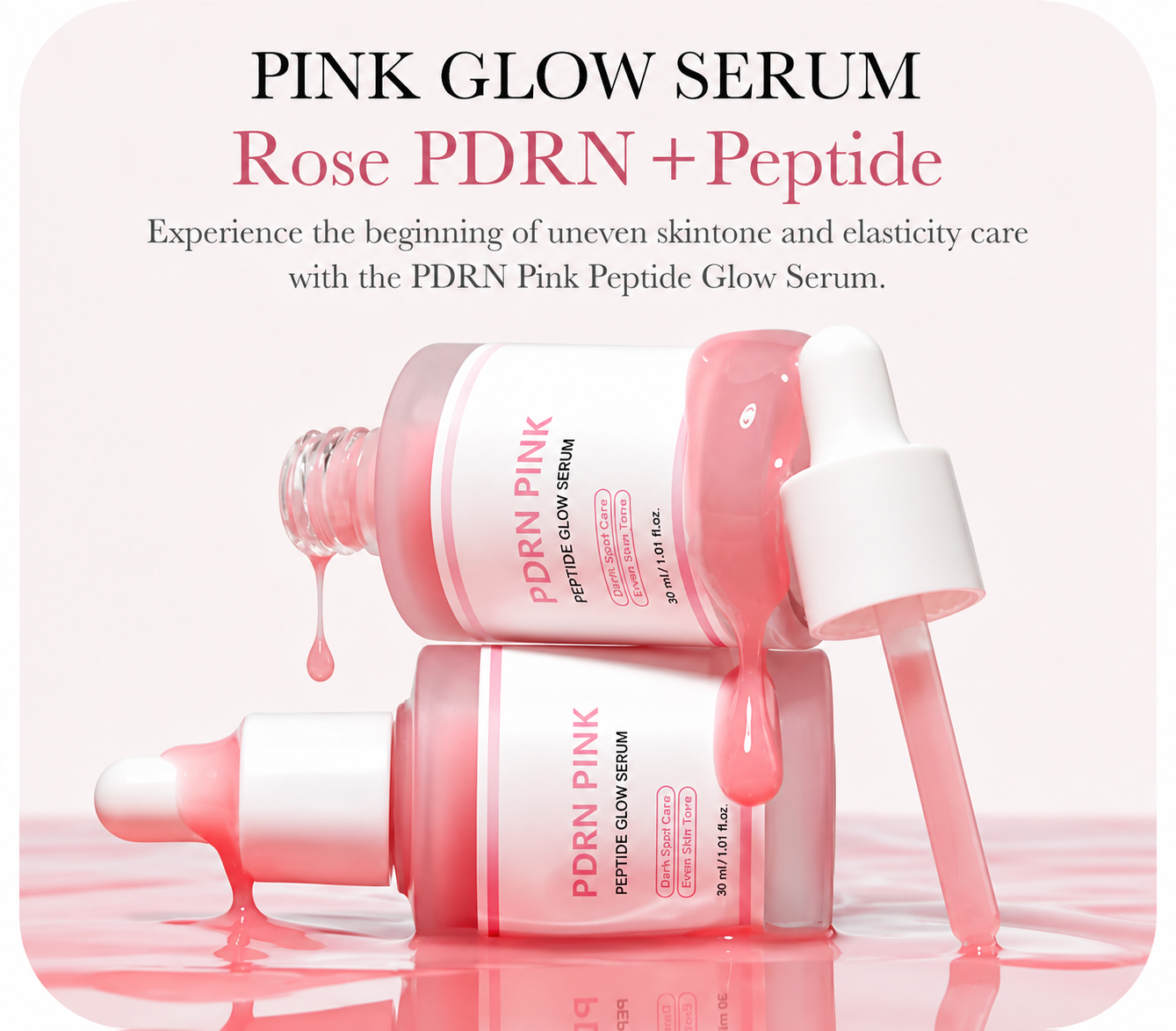 PDRN Rose — Sérum Éclat Peptidique