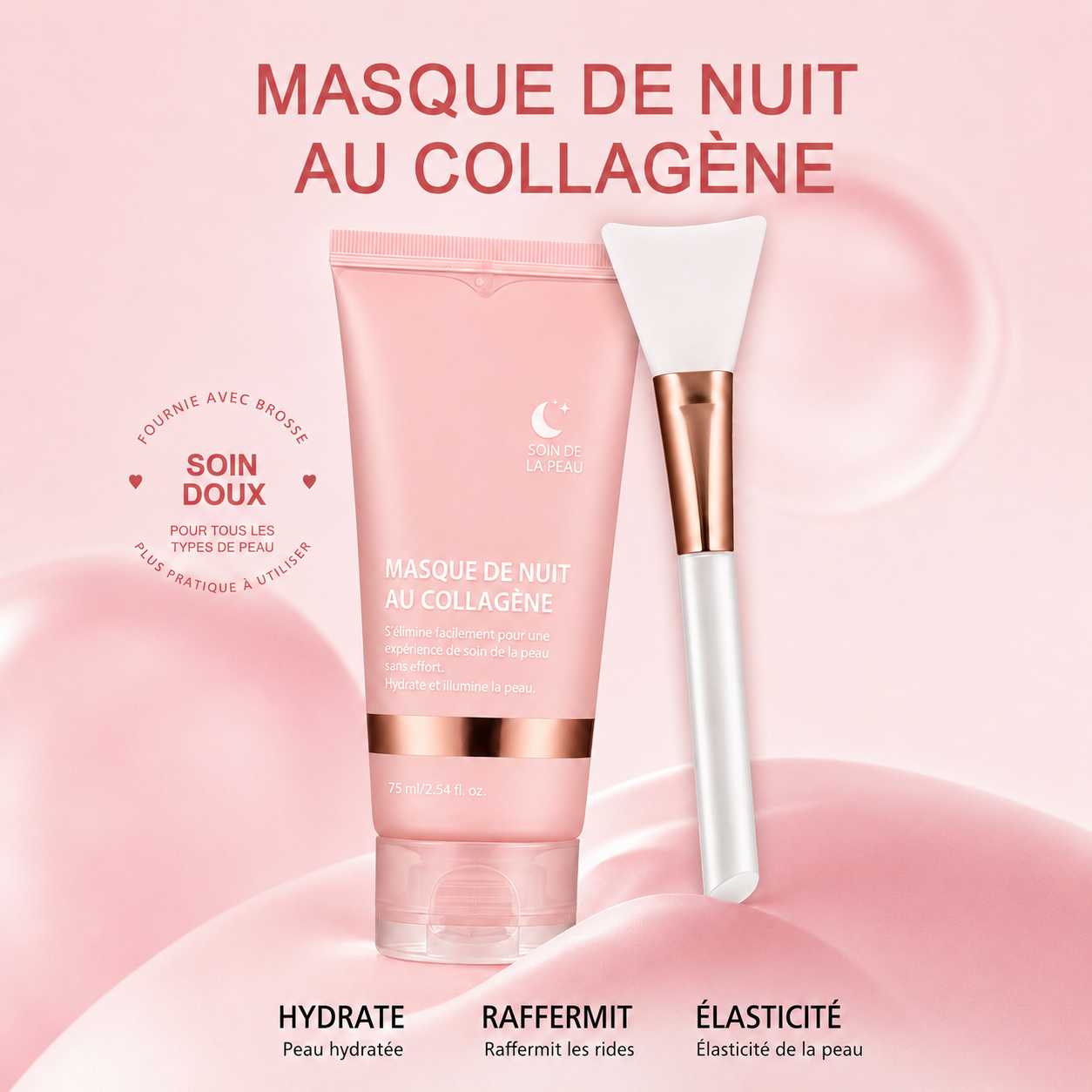 Masque de Nuit au Collagène — Soin Peel-Off Repulpant