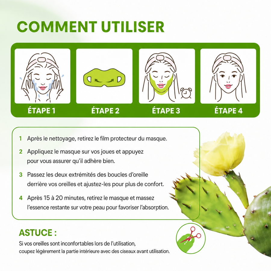 Masque Lifting V-Shape — Collagène Cactus