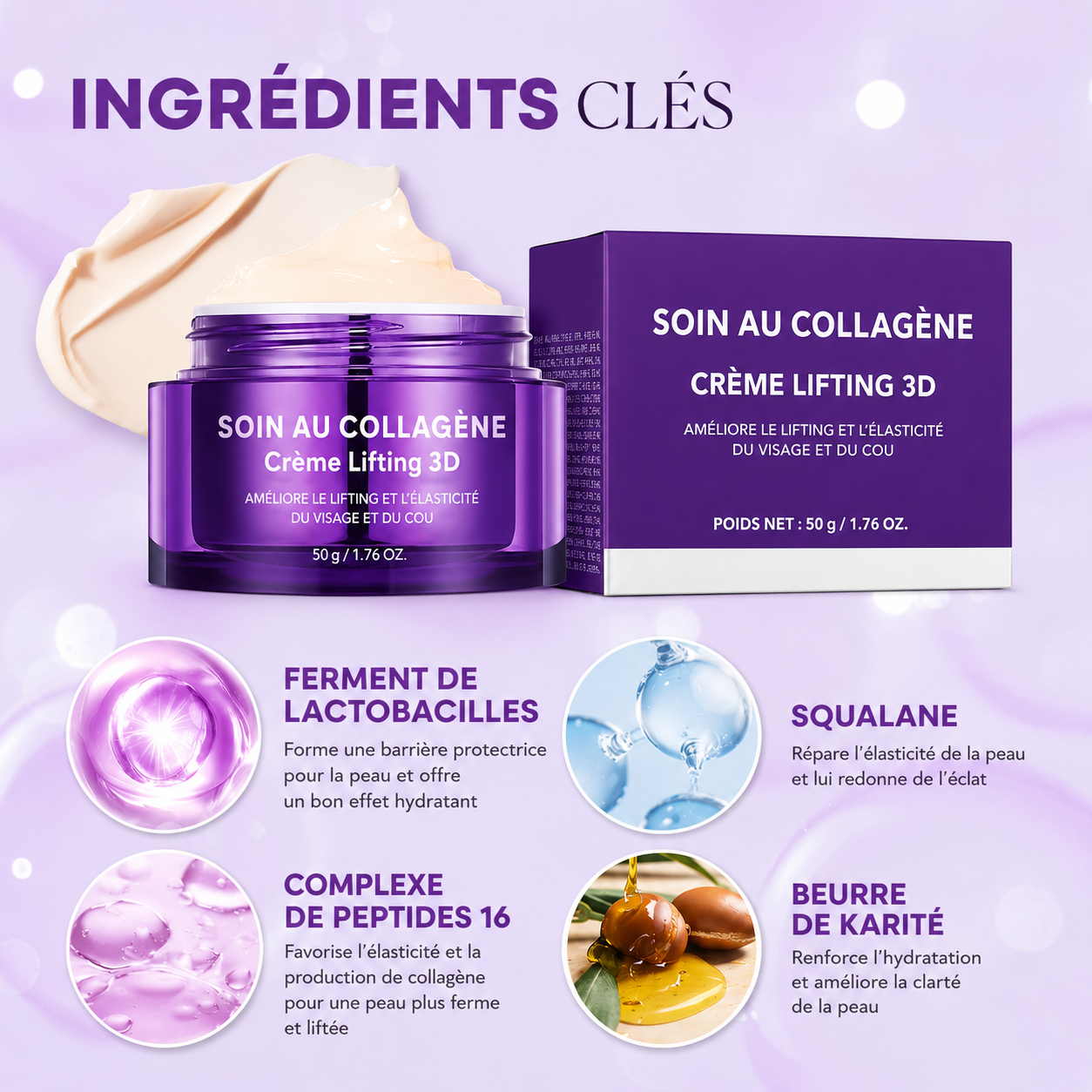 Crème Lifting 3D — Soin Raffermissant Visage Cou