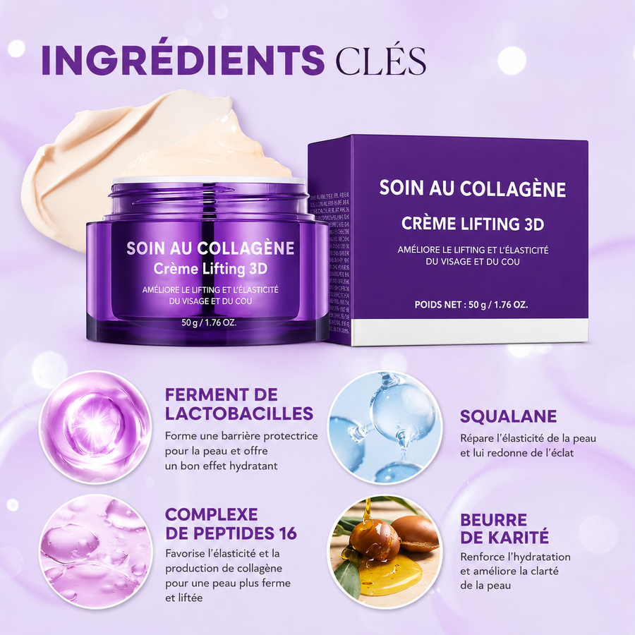 Crème Lifting 3D — Soin Raffermissant Visage Cou