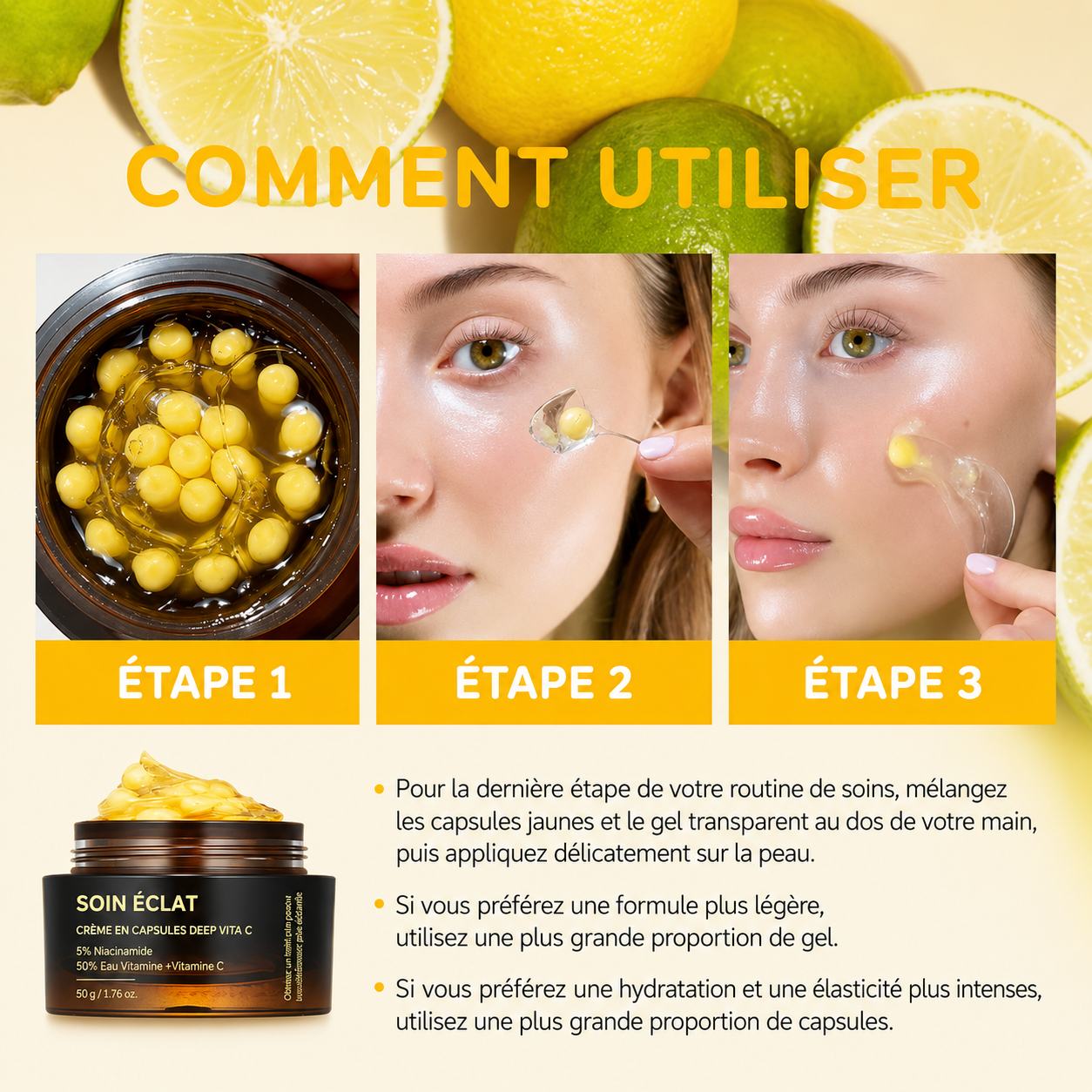 Soin Éclat — Crème en Capsules Vitamine C